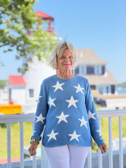 LULU B PERRI DOCKSIDE FUZZY SWEATER