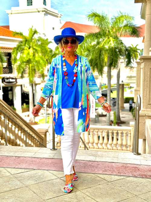 LULU-B BLUE TAILORED V