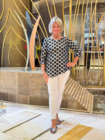 LULU-B BLACK AND SILVER TUNIC