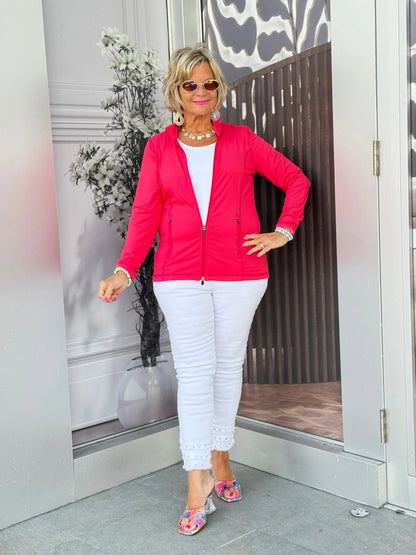 LULU-B NEW CORAL FULL ZIPPER JACKET