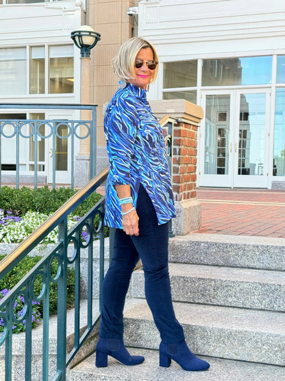 LULU-B SIZZLE BLUE TUNIC