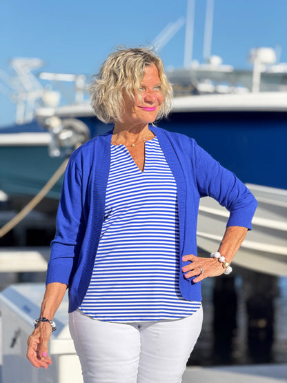 HARBOR BLUE SLEEVELESS TANK