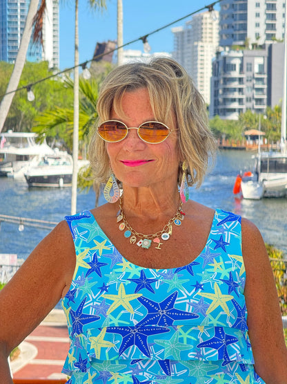 LULU B STARFISH SPLASH CHA CHA DRESS