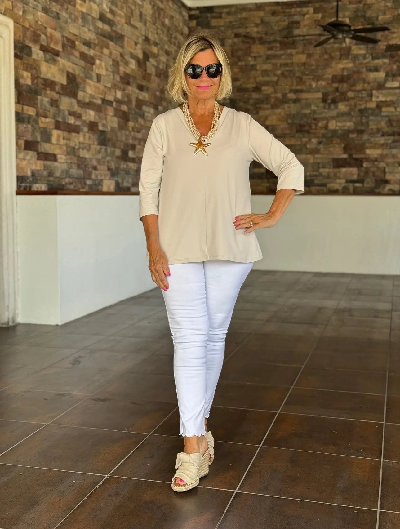 LULU B  STONE SEERSUCKER JACKET