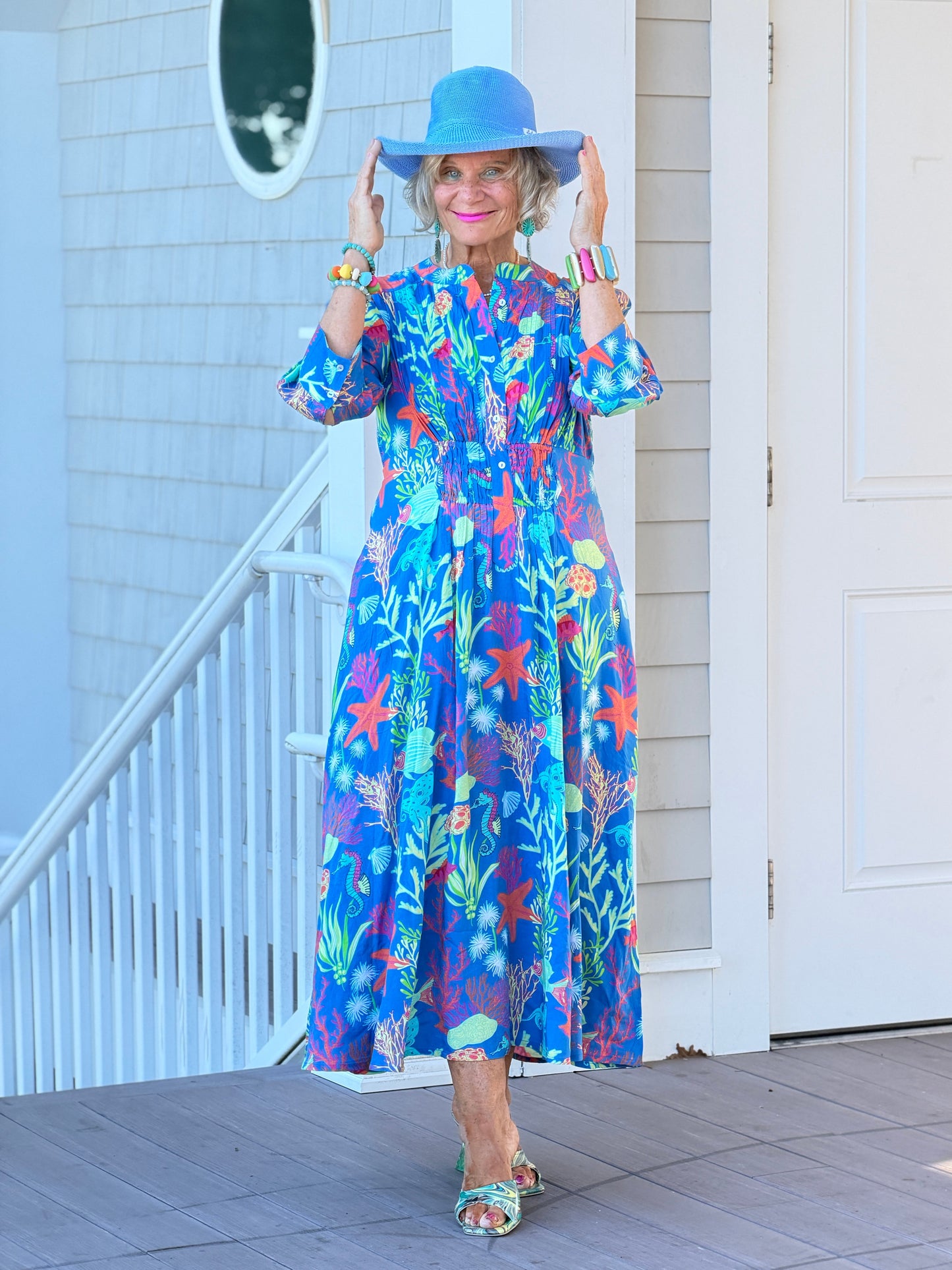 CORAL GARDEN COLLAR MAXI