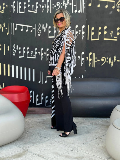 BLACK AND WHITE TIGER PALAZZO