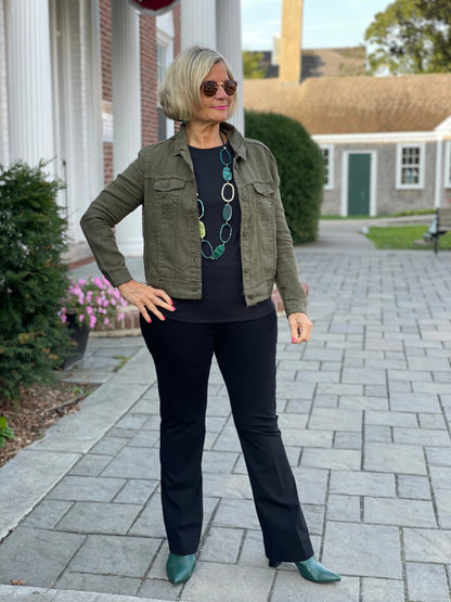 LULU-B NEW OLIVE LINEN JACKET