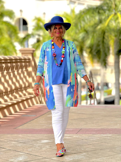 LULU-B BLUE TAILORED V