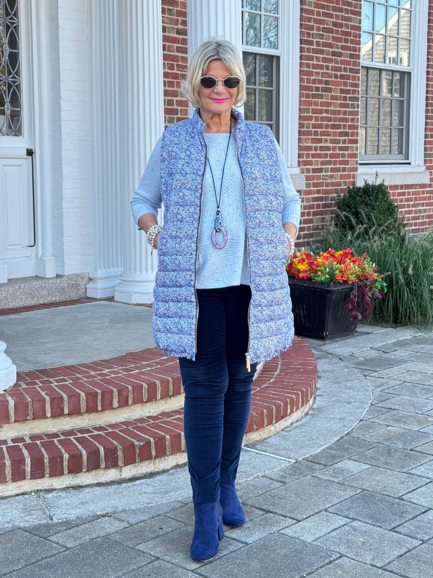 AUBREY BLUE PUFFER VEST