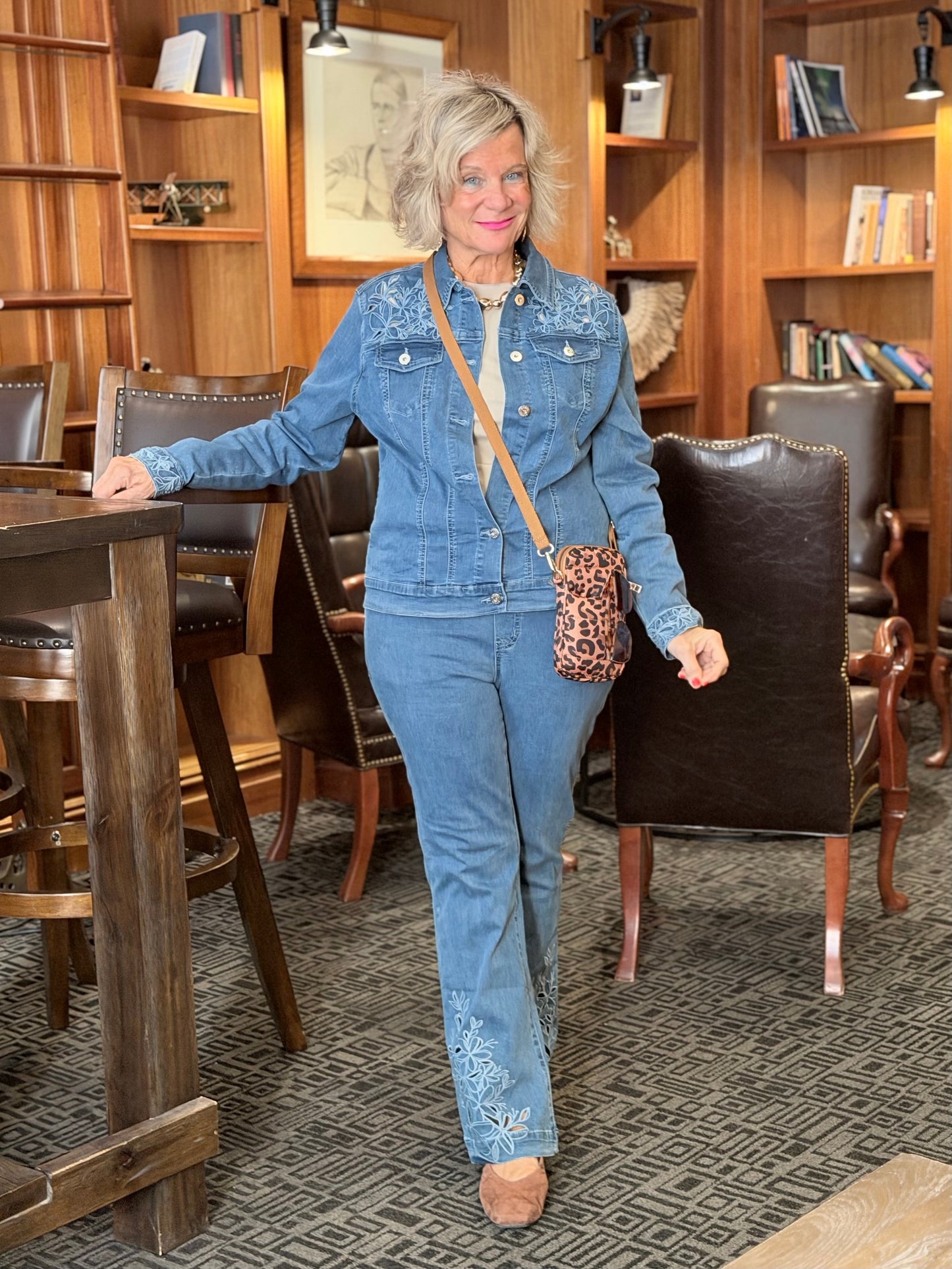 Ethyl Statement Denim Jacke navy - Automation