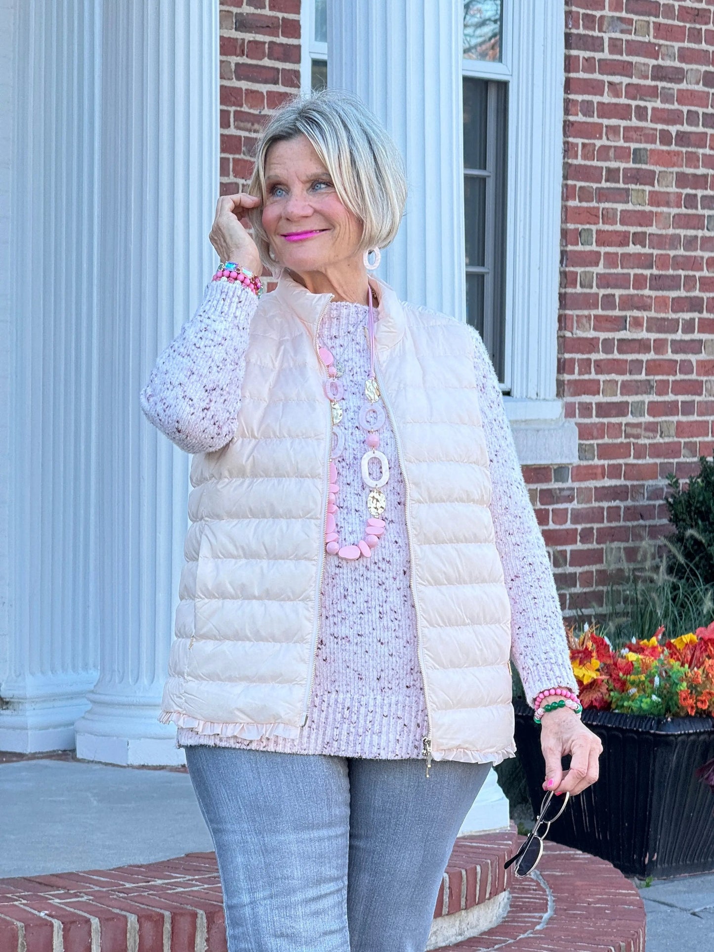 LULU-B PINK SHORT PUFFER VEST