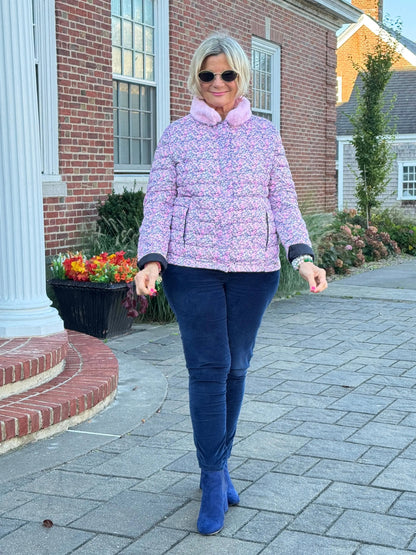 LULU-B PINK AUBREY FAUX FUR JACKET