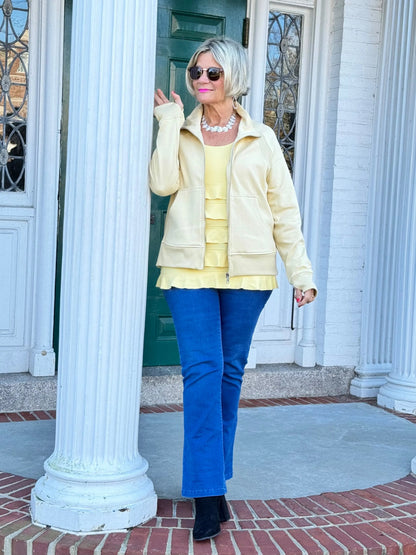 CHAMOIS FULL ZIPPER JACKET