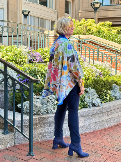 Blue Reversible Rain Cape - Collection