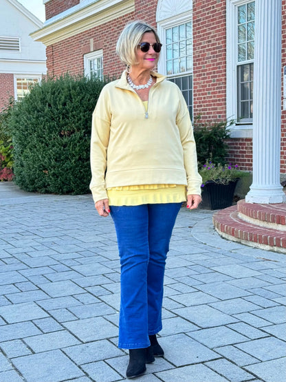 CHAMOIS HALF ZIPPER