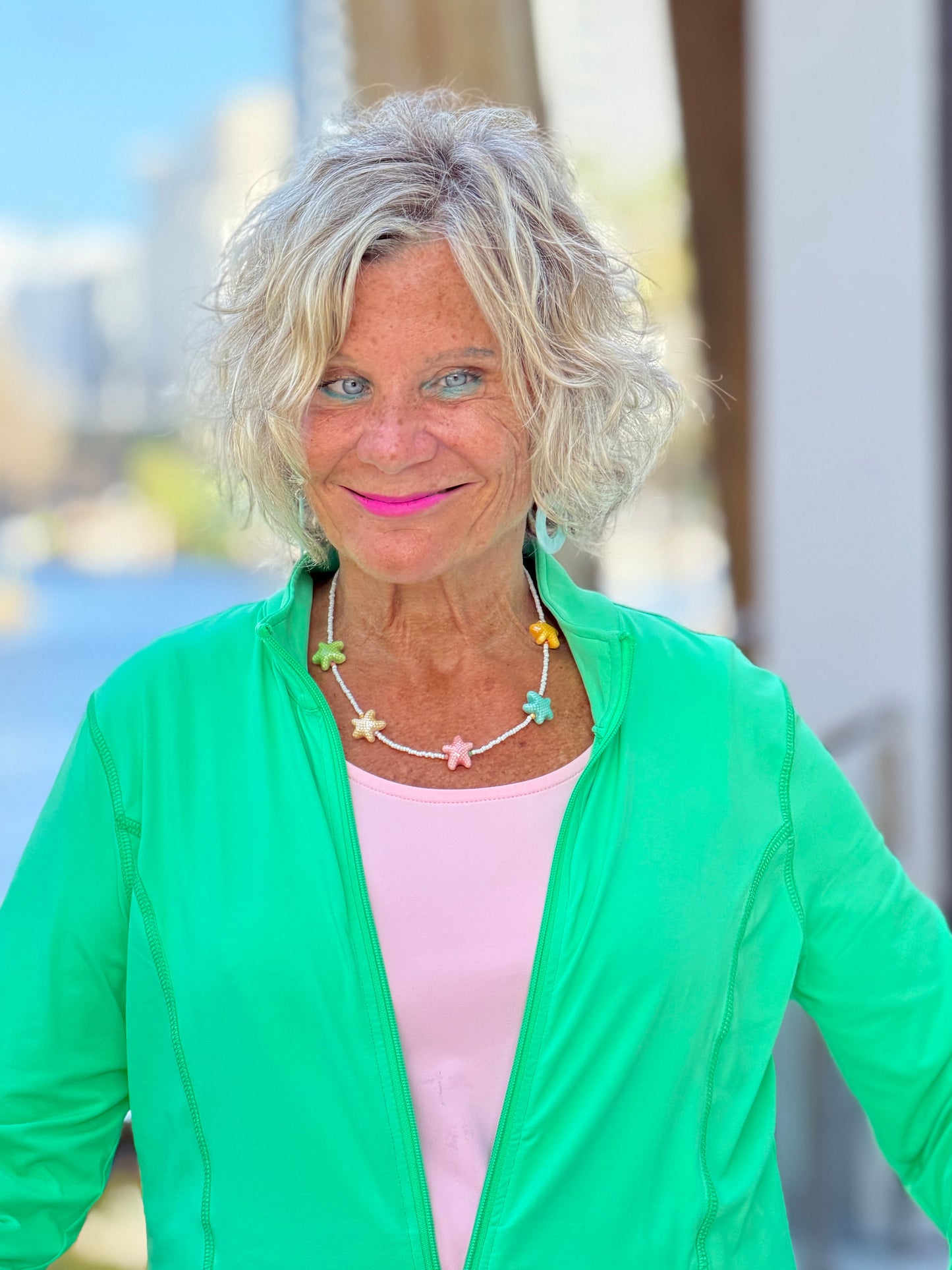 COASTAL GREEN FULL ZIPPER JACKET