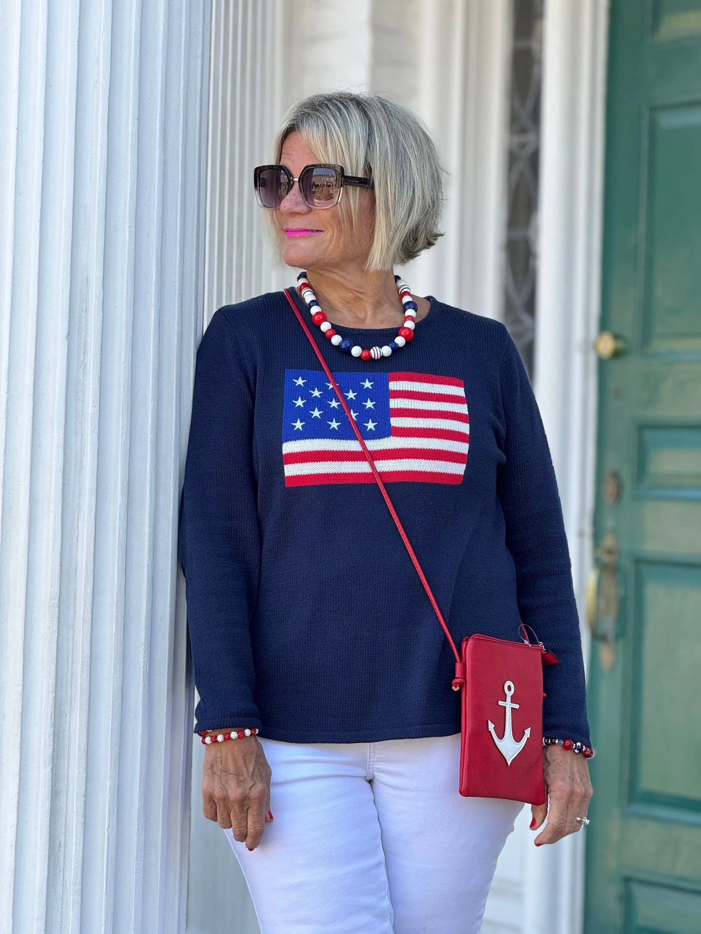 LULU-B NAVY FLAG SWEATER