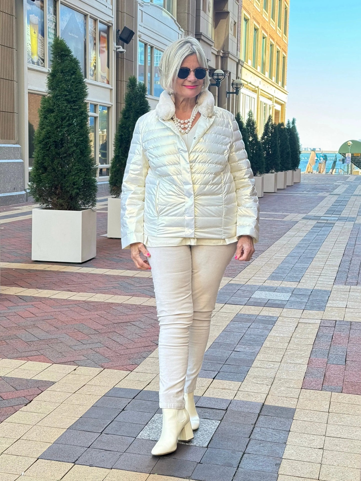 LULU-B PUFFER DOWN SNOW GOLD FAUX FUR JACKET