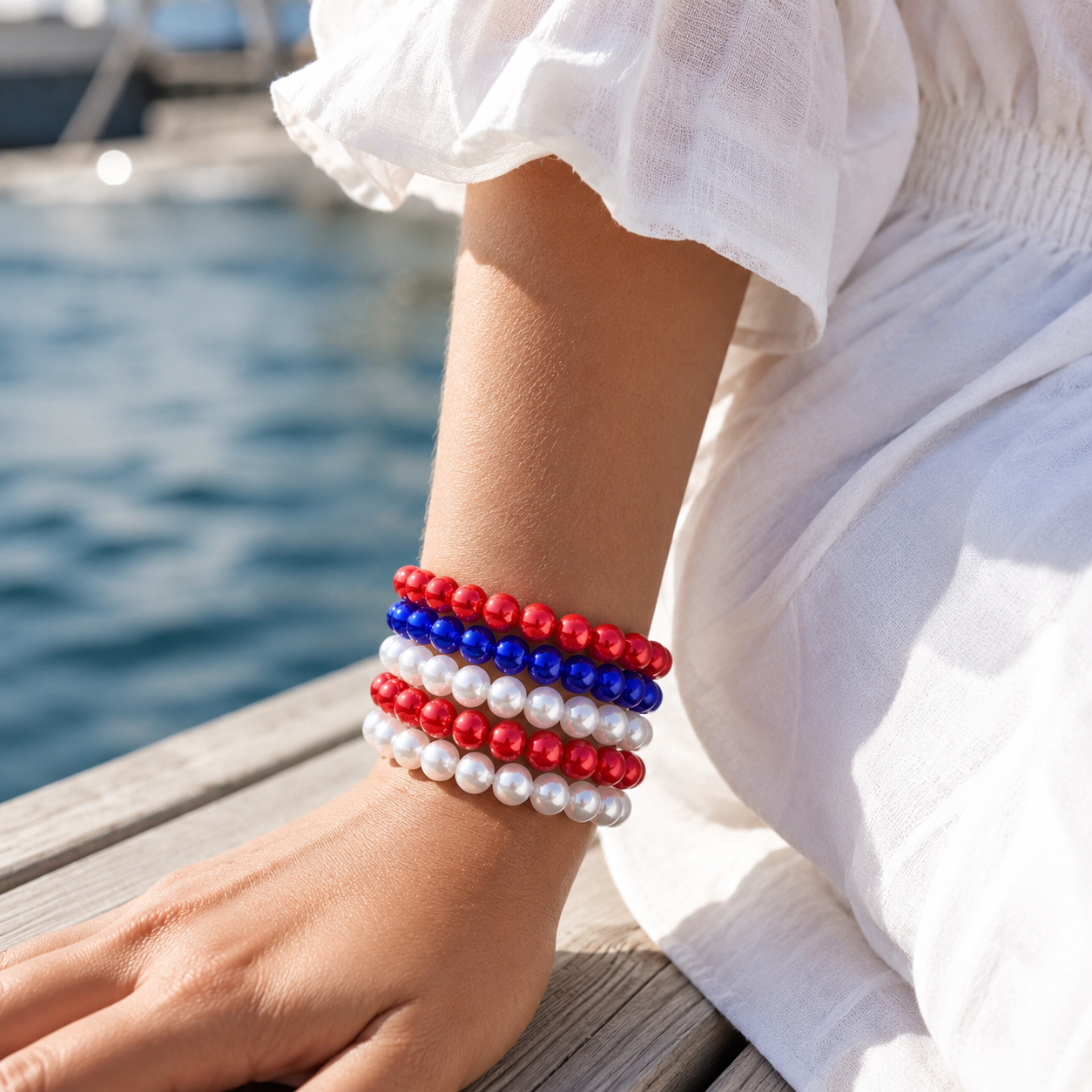 Dockside - Pearl Stretch Bracelets