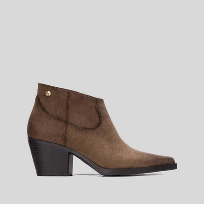 Botín tobillero tacón beige XTI