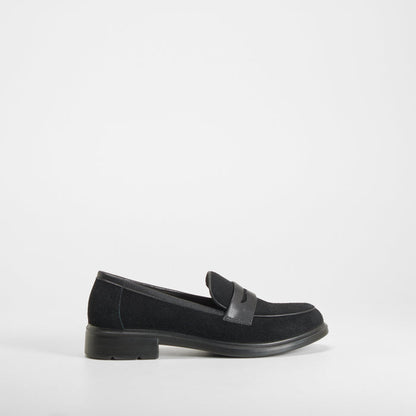 Mocasín serraje piel negro COMFEET