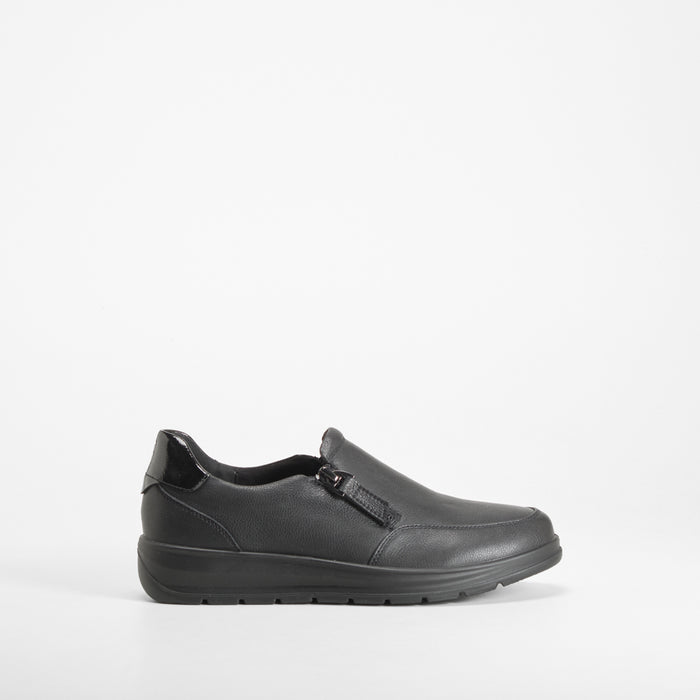 Zapato confort cremallera negro COMFEET