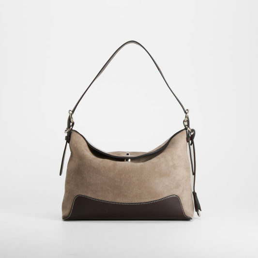 Bolso hombro efecto ante beige PICCOLA PIU
