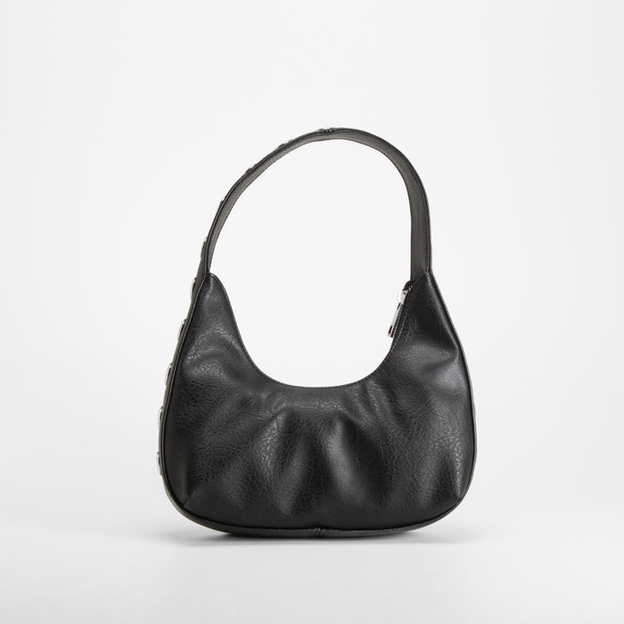 Bolso hombro detalles metálicos negro PICCOLA PIU
