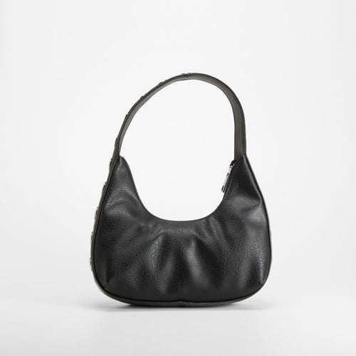 Bolso hombro detalles metálicos negro PICCOLA PIU