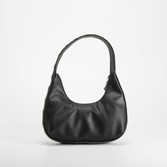 Bolso hombro detalles metálicos negro PICCOLA PIU
