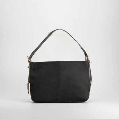 Bolso hombro efecto ante negro PICCOLA PIU