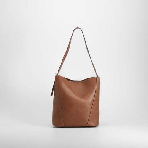 Bolso hombro marrón Piccola Piu