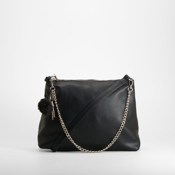 Bolso hombro cadenas negro PICCOLA PIU