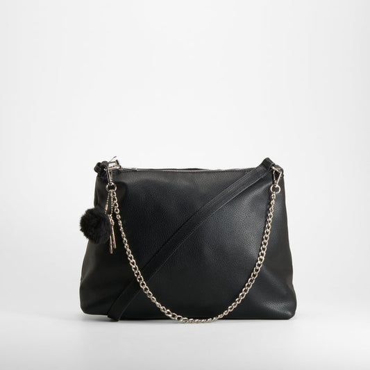 Bolso hombro cadenas negro PICCOLA PIU