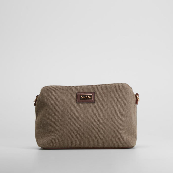Bolso bandolera marrón compacto PICCOLA PIU