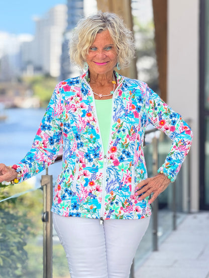 LULU B PARADISE GARDEN FULL ZIPPER