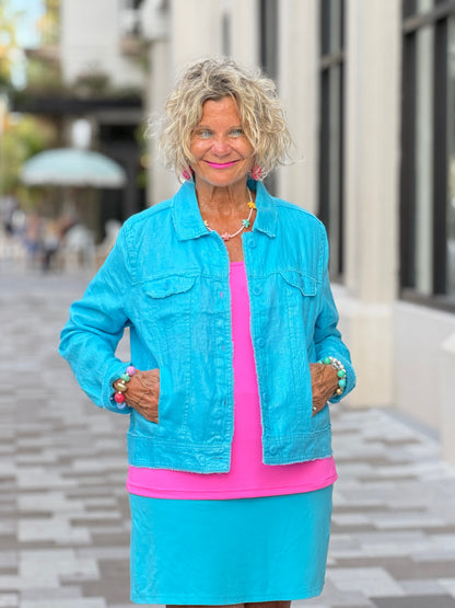 LULU-B AQUA TURQ SKORT