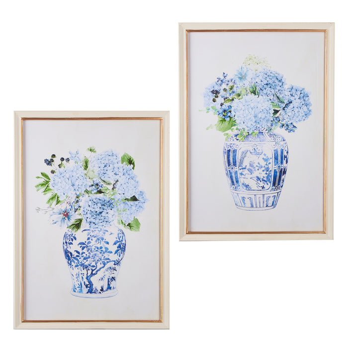 27.5" Hydrangeas in Vase Framed Print - 2 Assorted