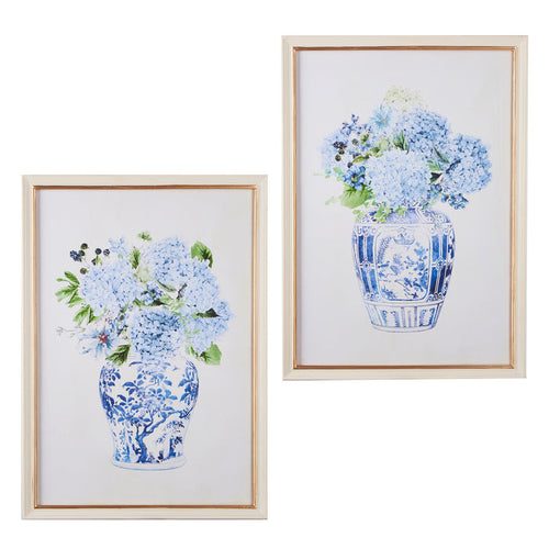 27.5" Hydrangeas in Vase Framed Print - 2 Assorted