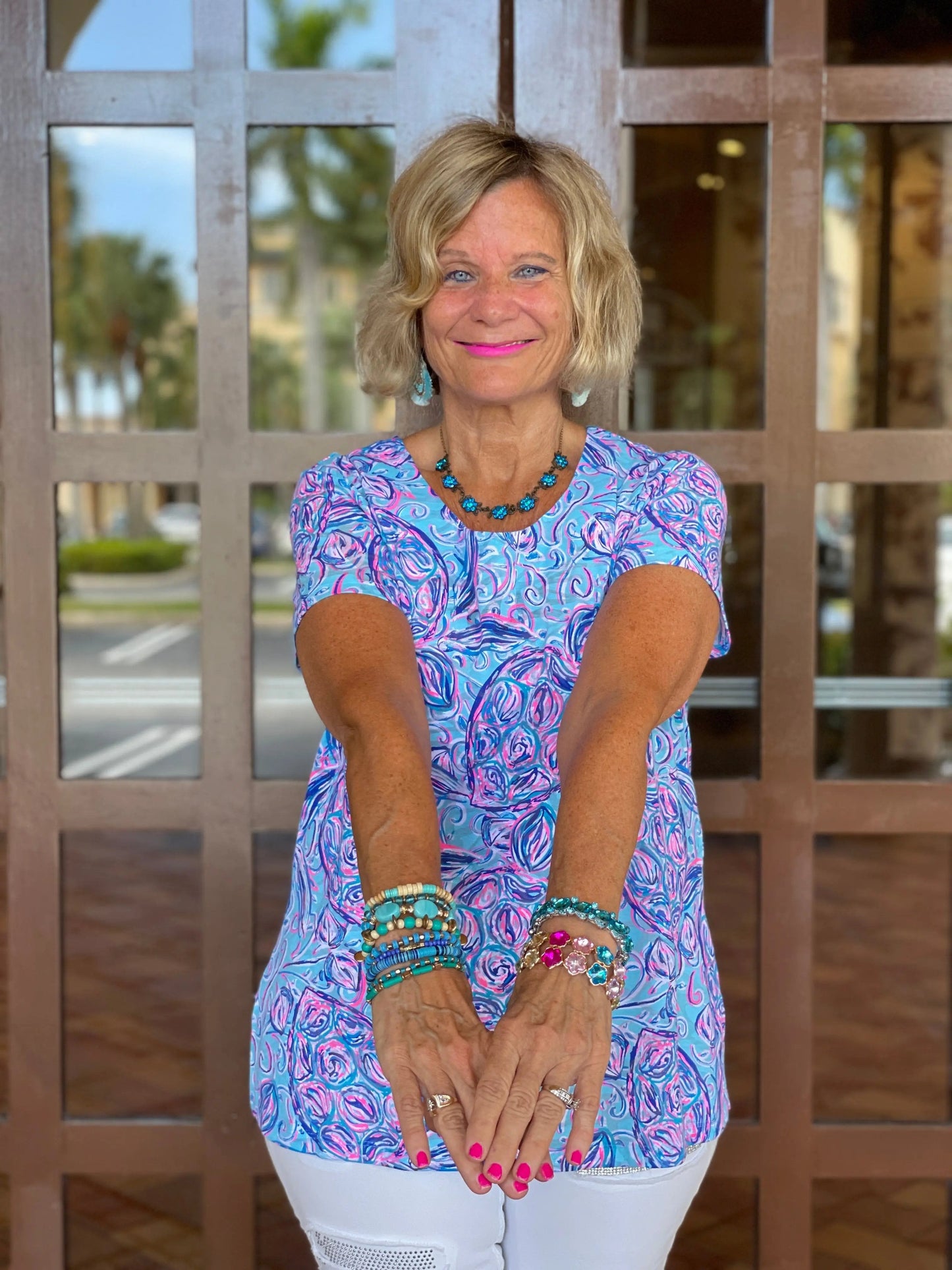 ISLE BLUE  PINEAPPLE SHORT SLEEVE