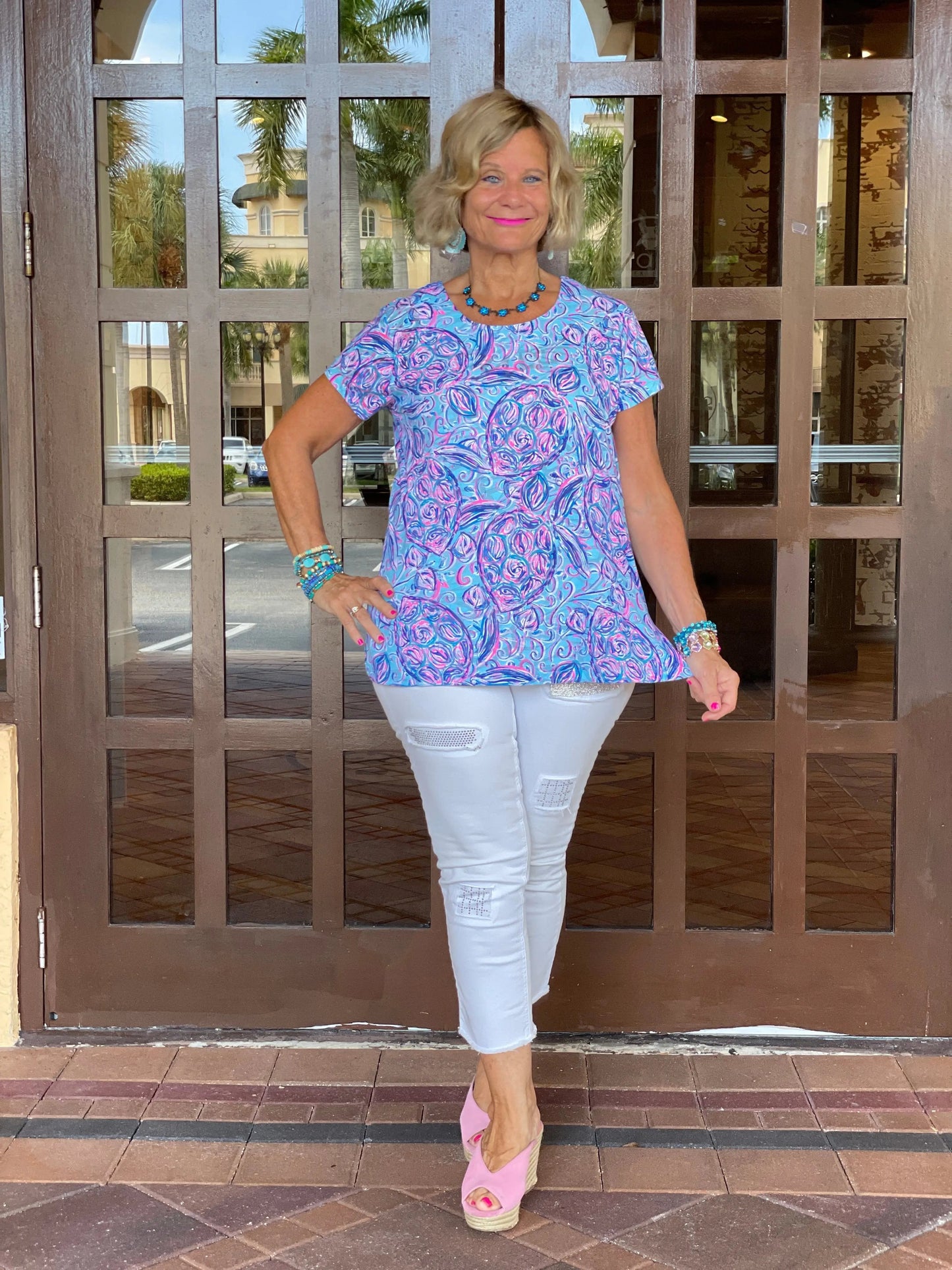 ISLE BLUE  PINEAPPLE SHORT SLEEVE