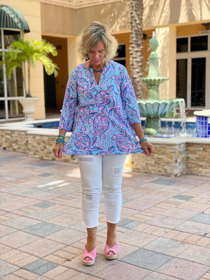 BLUE ISLE PINEAPPLELE TUNIC