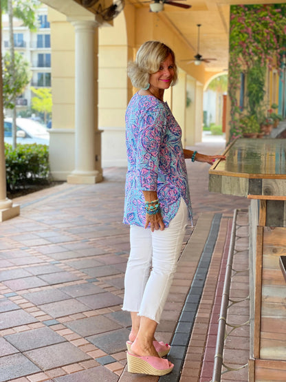 BLUE ISLE PINEAPPLELE TUNIC
