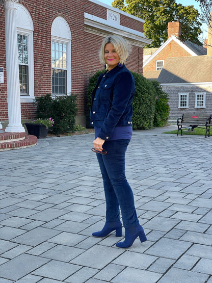 LULU-B NAVY VELOUR JACKET
