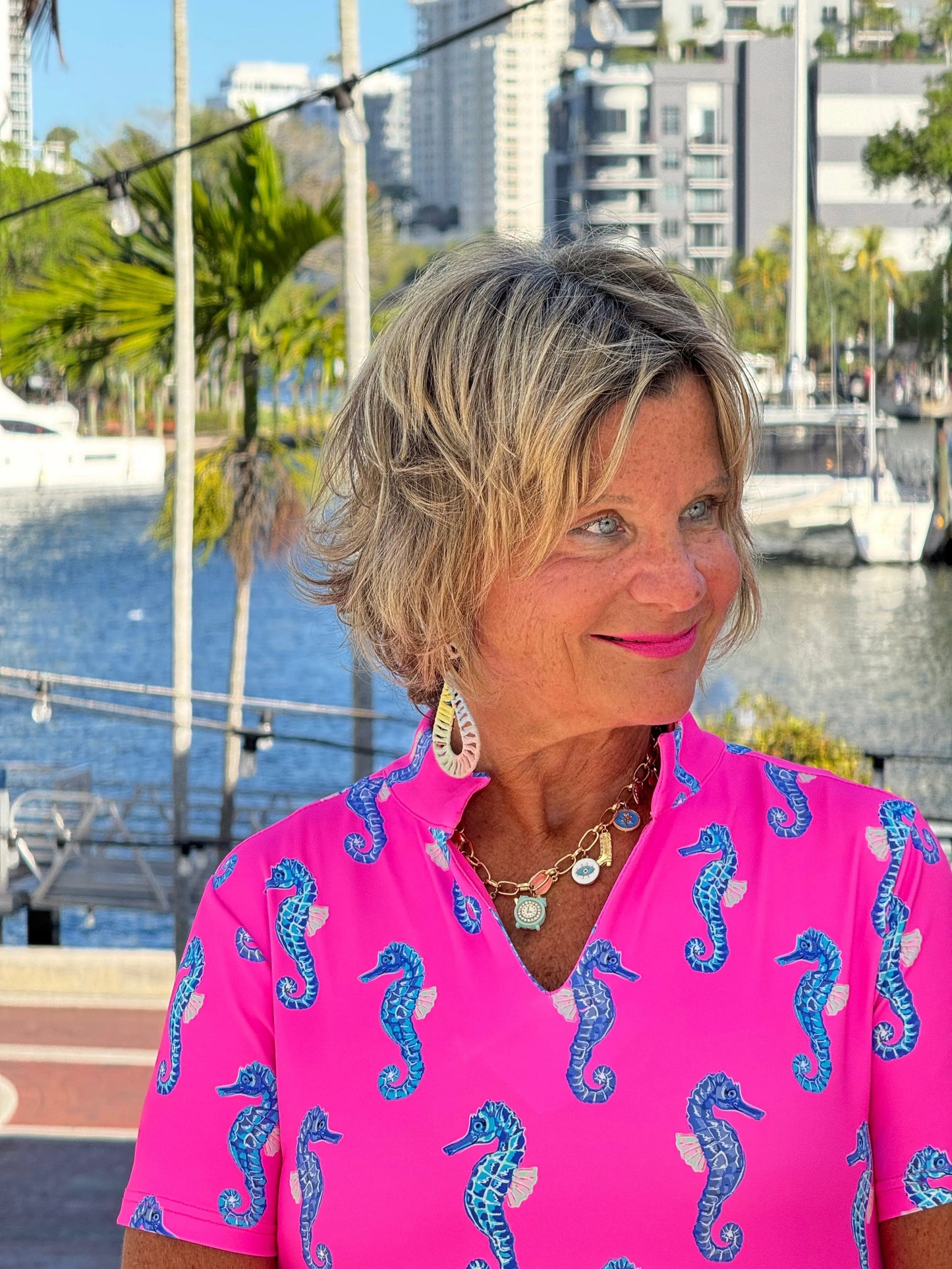 LULU B SEAHORSE BAY SHORT SLEEVE DRESS
