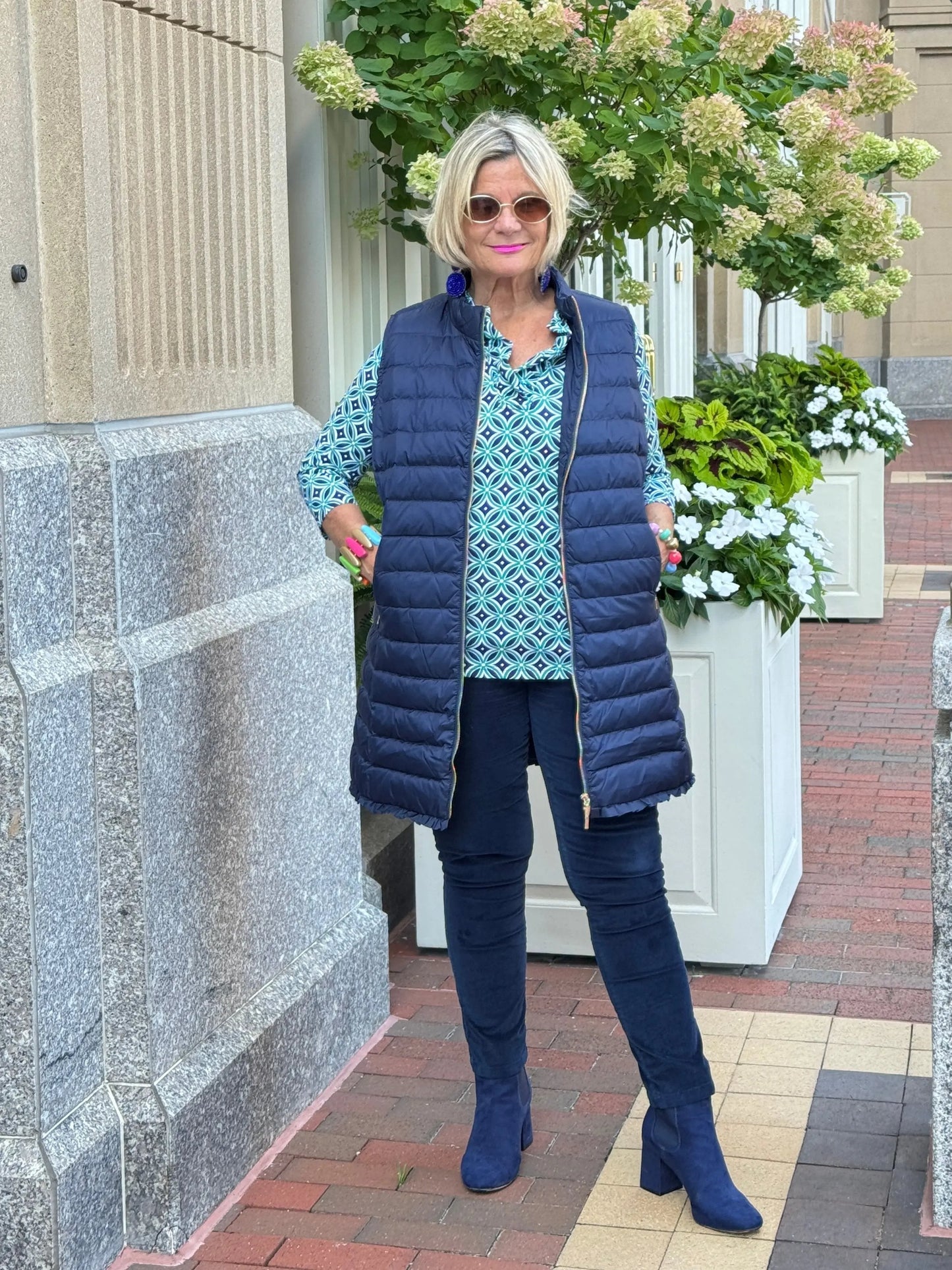 LULU-B NAVY PUFFER VEST