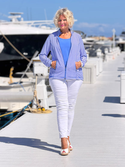 HARBOR BLUE STRIPED JACKET