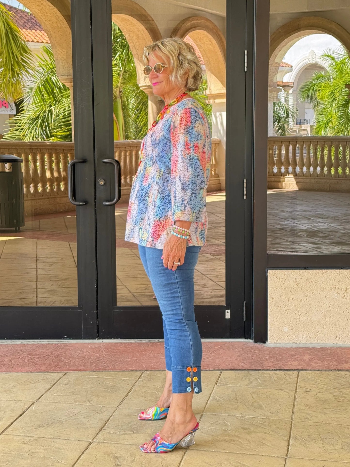 Ethyl Button Cuff Capri - Sincere