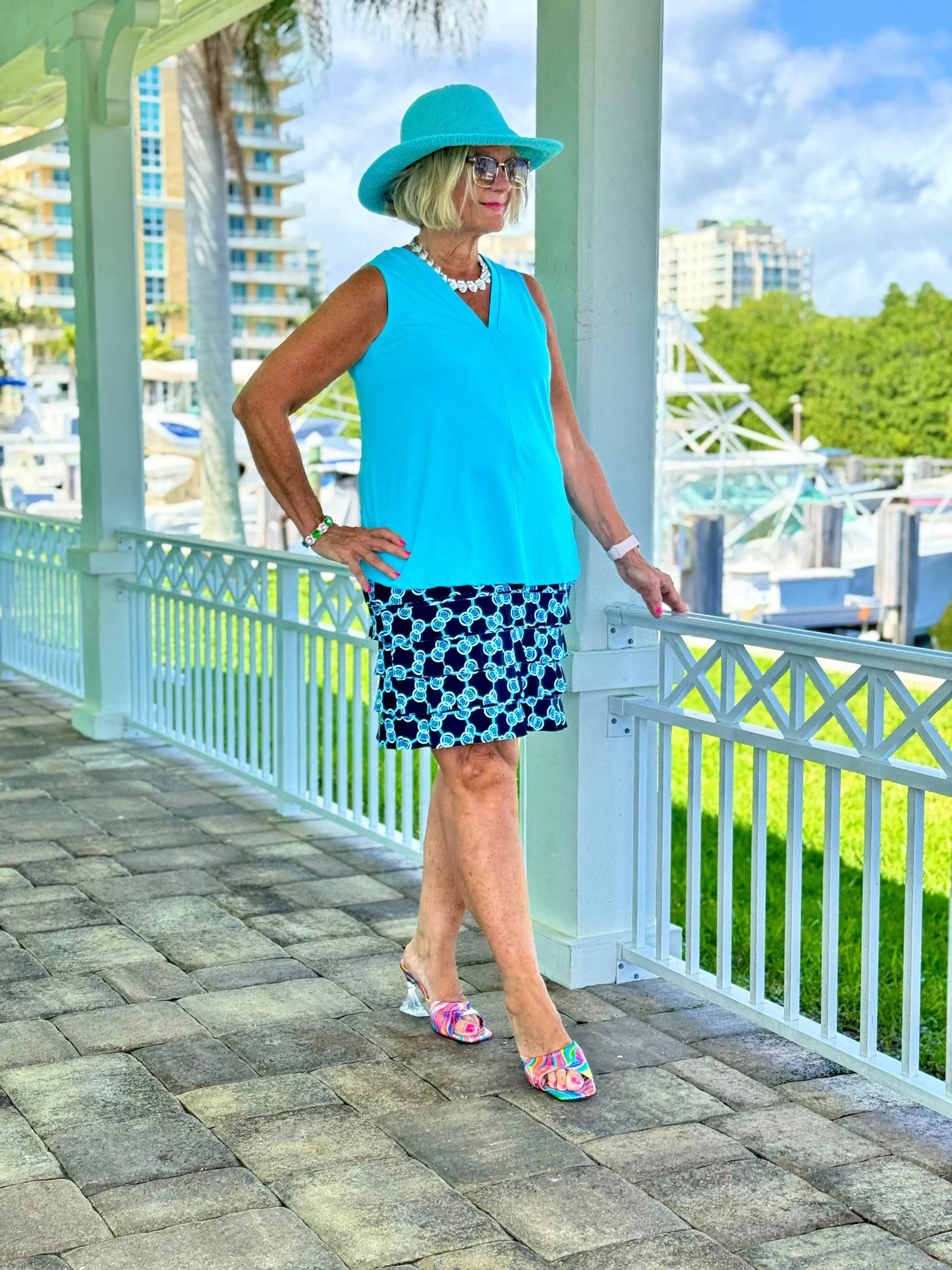 BLUE MEDALLION CHA CHA SKORT