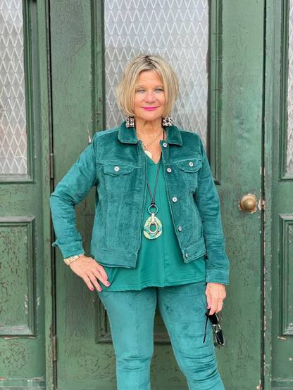 LULU-B EMERALD  VELOUR JACKET